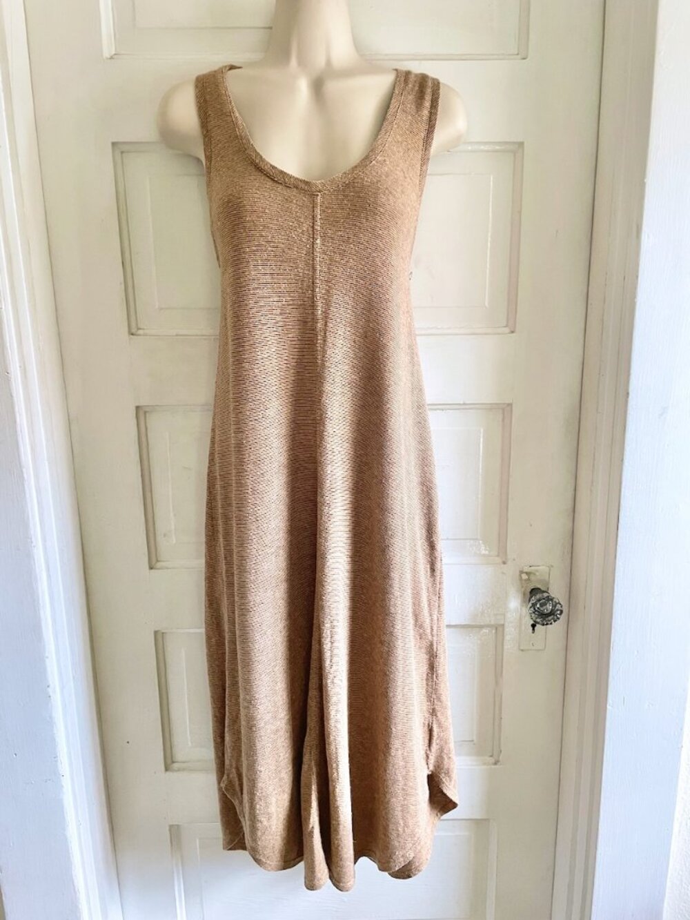 Prana Orange Corrine Hemp Blend Tank Dress M